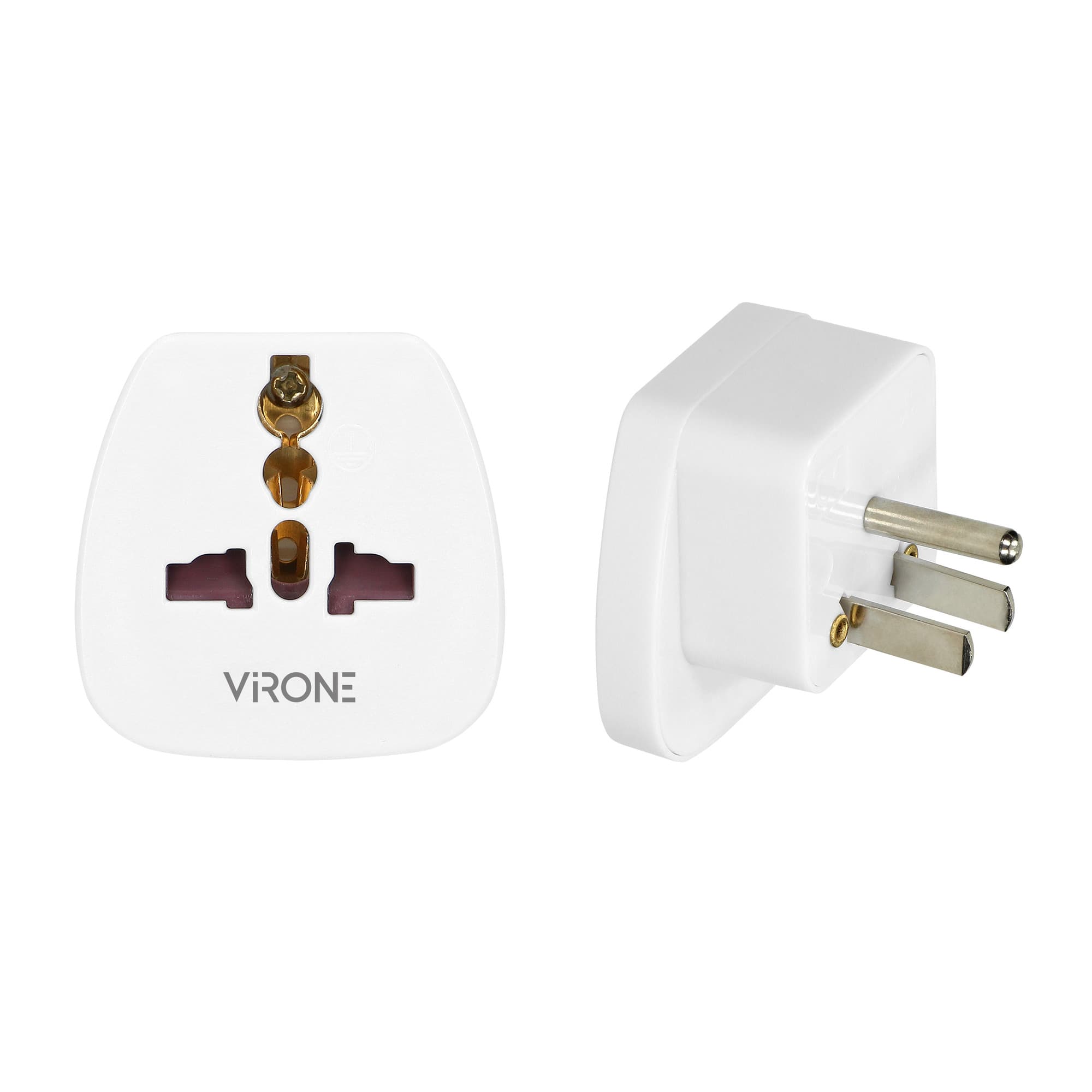 Travel adapter - World to USA, 110-230V/10A, white 1