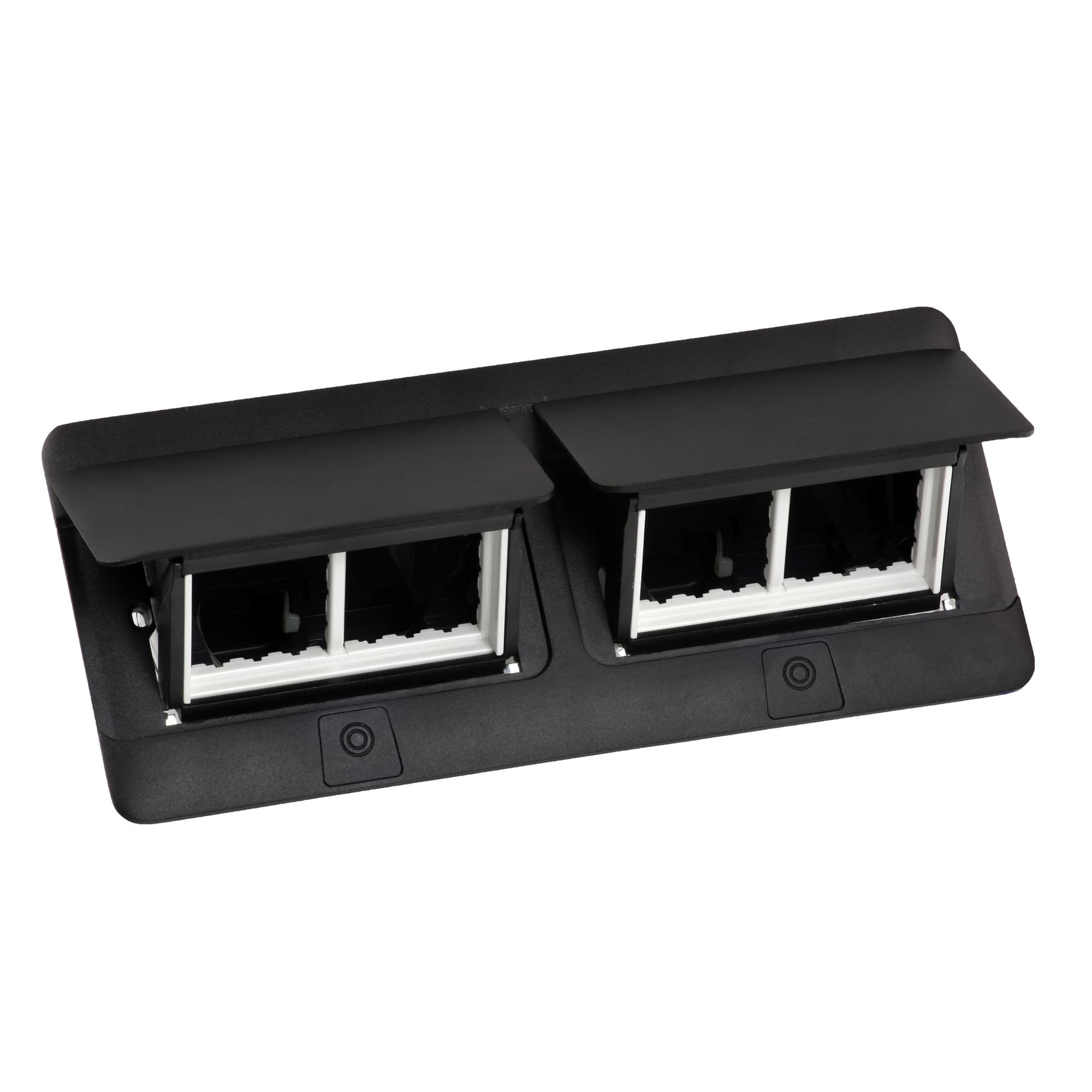 Škatuľa pop-up 2x4M prázdna IP30/IP40 čierna +KIT do nábytku (Legrand) 1
