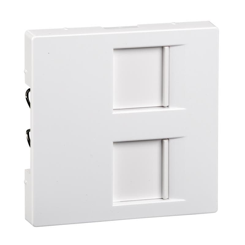 Kryt zásuvky dát. 2xRJ45 krytka biela Merten SysM (Schneider) 1