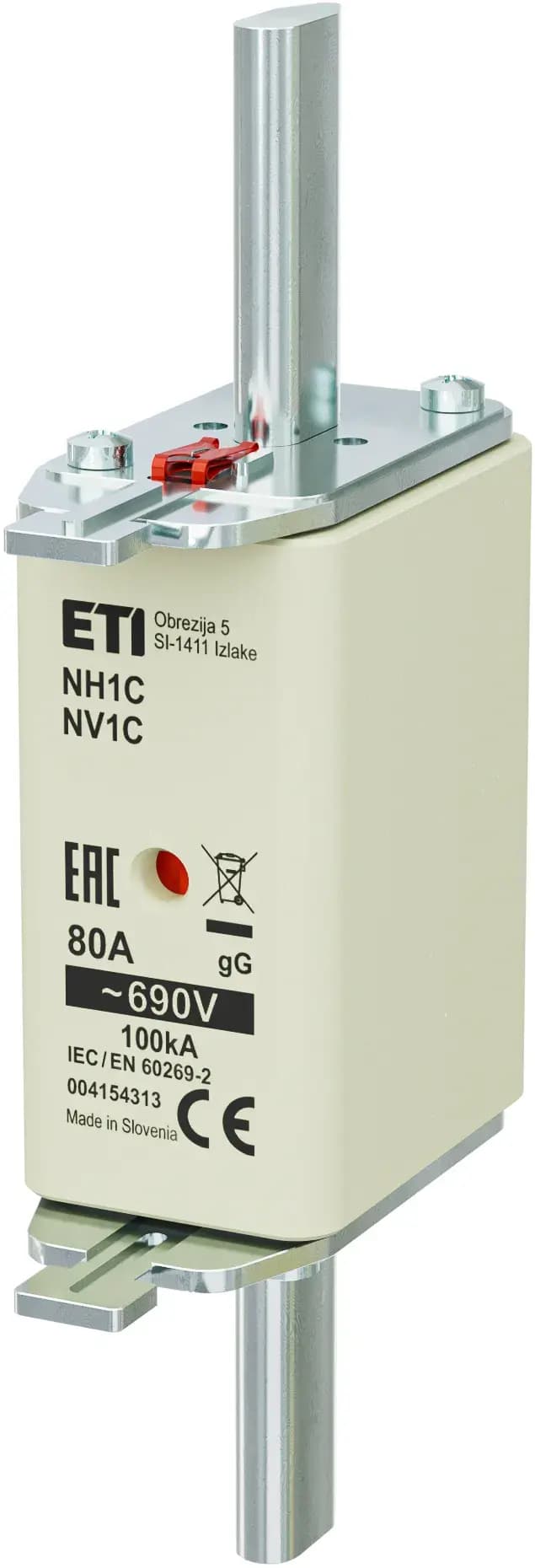 Nožová poistka NV/NH 1C 80A gL/gG 690V KOMBI (ETI) 1