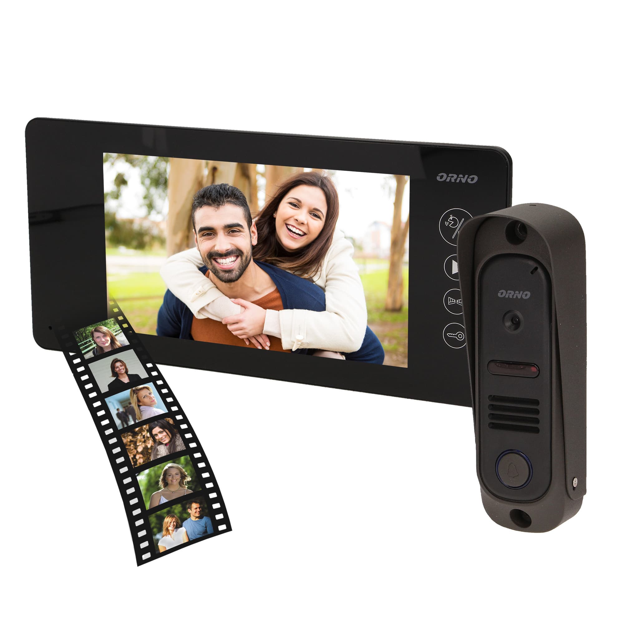 Single family videodoorphone "pin-hole", ARCUS MEMO, 7" 1
