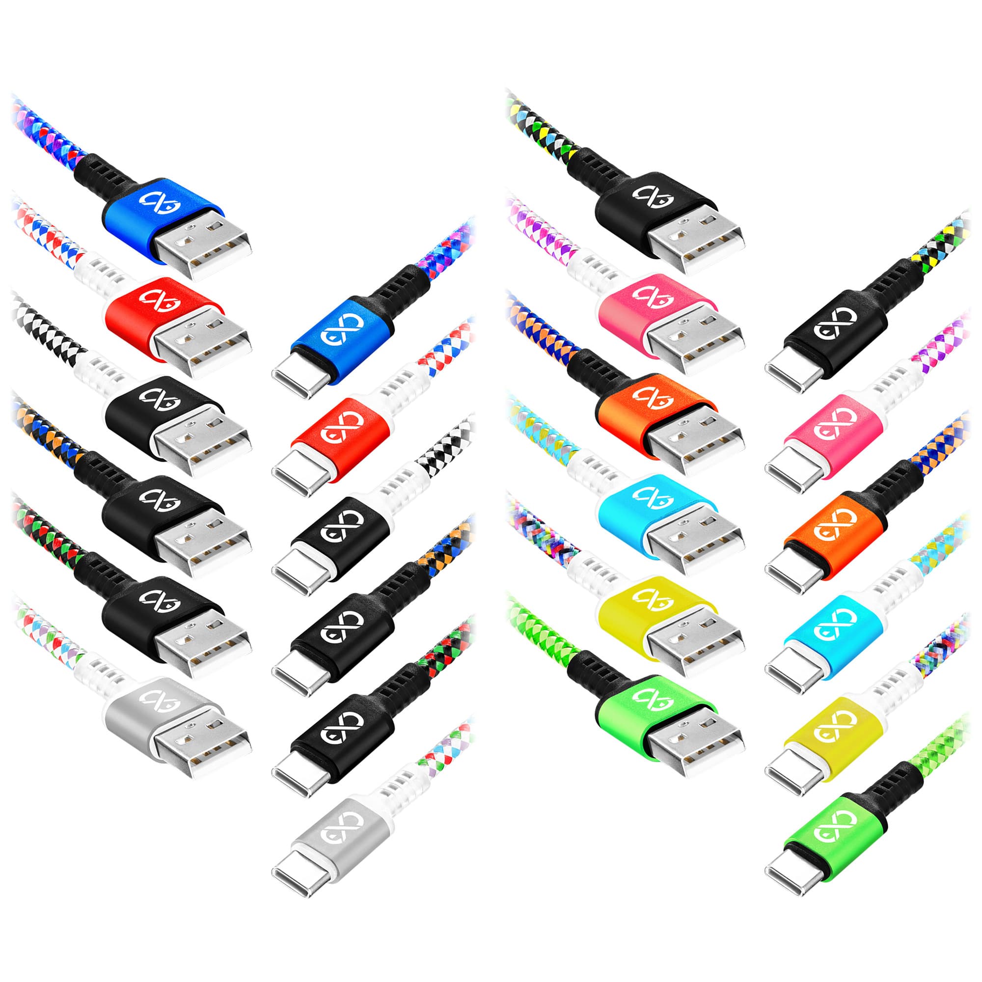 EXC DIAMOND mobile USB cable - USB-C, 1.5M, 3A, fast charging, color mix 1