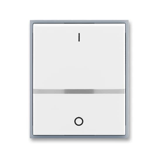 Kryt spínaca/tlacidla 1diel. sign. pikt.0/1 biela/sivá ladová Element (ABB) 1