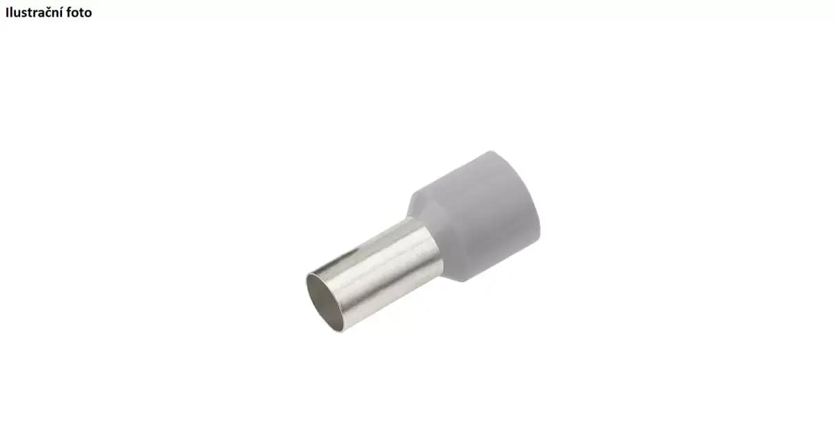 Izolovaná dutinka Cu 2,5/18 mm, šedá (500 ks) 1