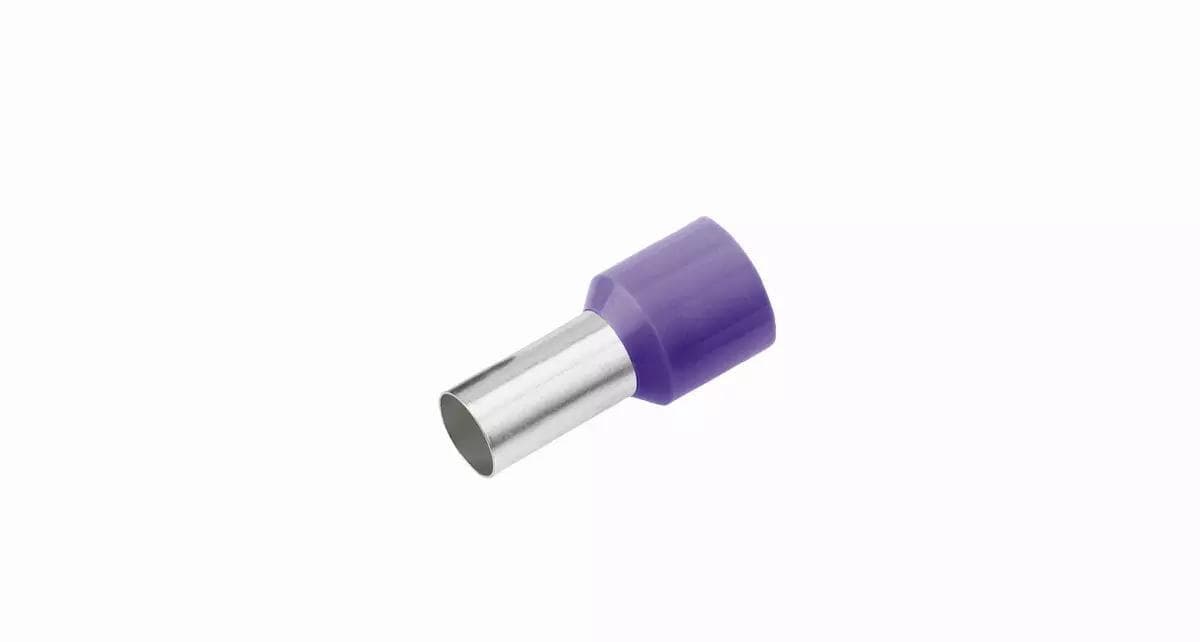 Izolovaná dutinka Cu 0,25/6 mm, fialová (100 ks) 1