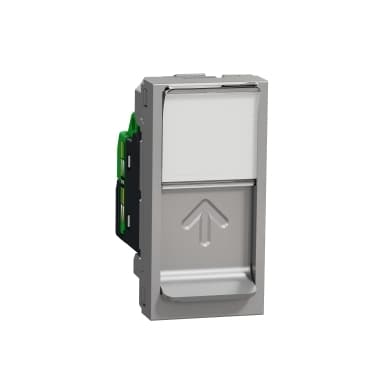 Unica - Zásuvka dátová 1xRJ45 Kat.6A FTP, 1M, Aluminium 1