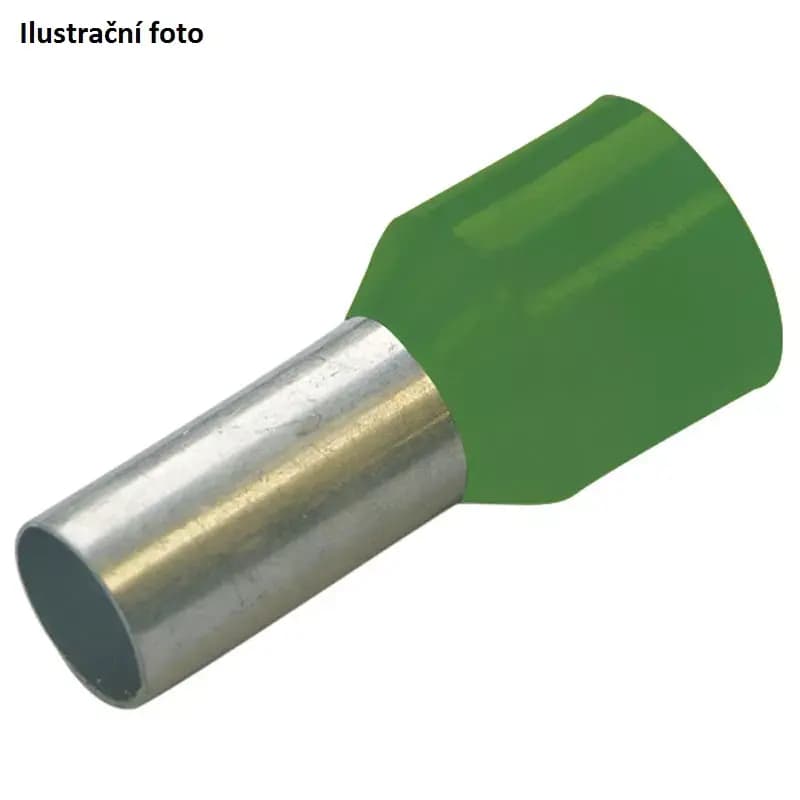 Izolovaná dutinka Cu 6/12 mm, zelená (500 ks) 1