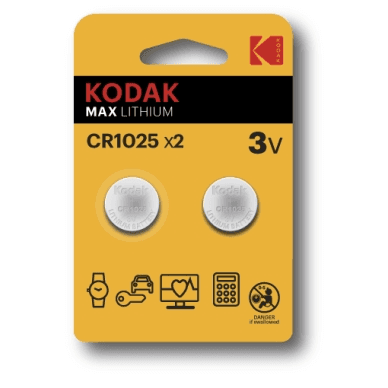 Kodak Max lithium CR1025 batteries, 2 pcs. 1