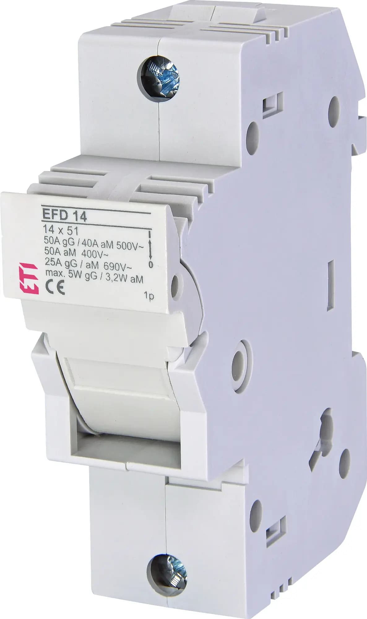Poistkový odpojovač EFD 14 1-pólový 50A 690V pre CH14 gG/aM (ETI) 1