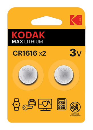 Kodak Max lithium CR1616 batteries, 2 pcs. 1