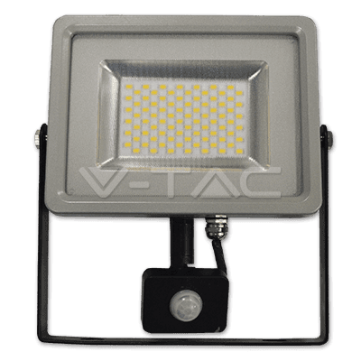Reflektor LED so senzorom 30W, 3000K, 2400lm, IP44, čierny VT-4830 (V-TAC) 1