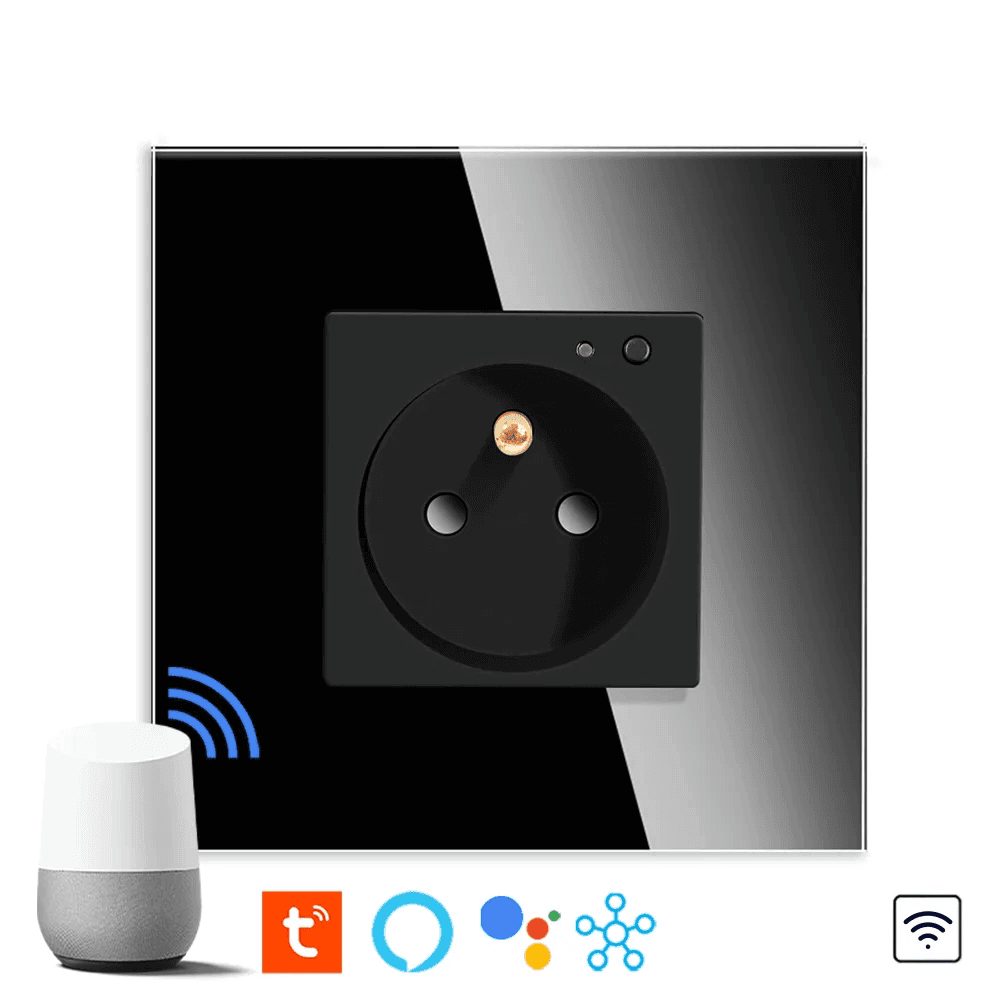 Revolo Touch WiFi elektrická zásuvka 16A typu FR - Čierna 1