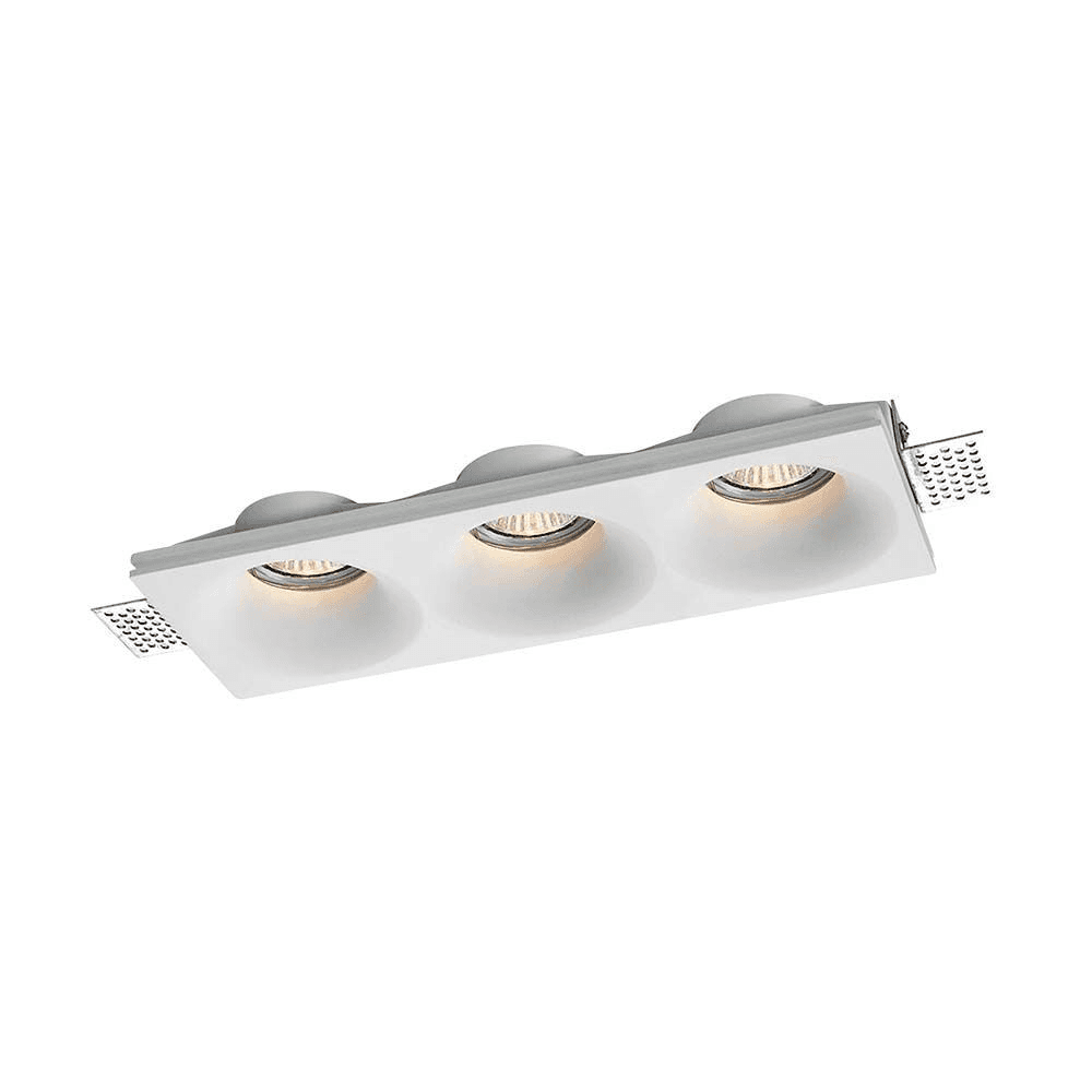Bodové svietidlo zapustené sadrové, 3xGU10, biele VT-11023 (V-TAC) 1