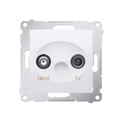 Zásuvka TV/DATA koncová 5dB "F" (SS) biela SIMON54Pre (simon) 1