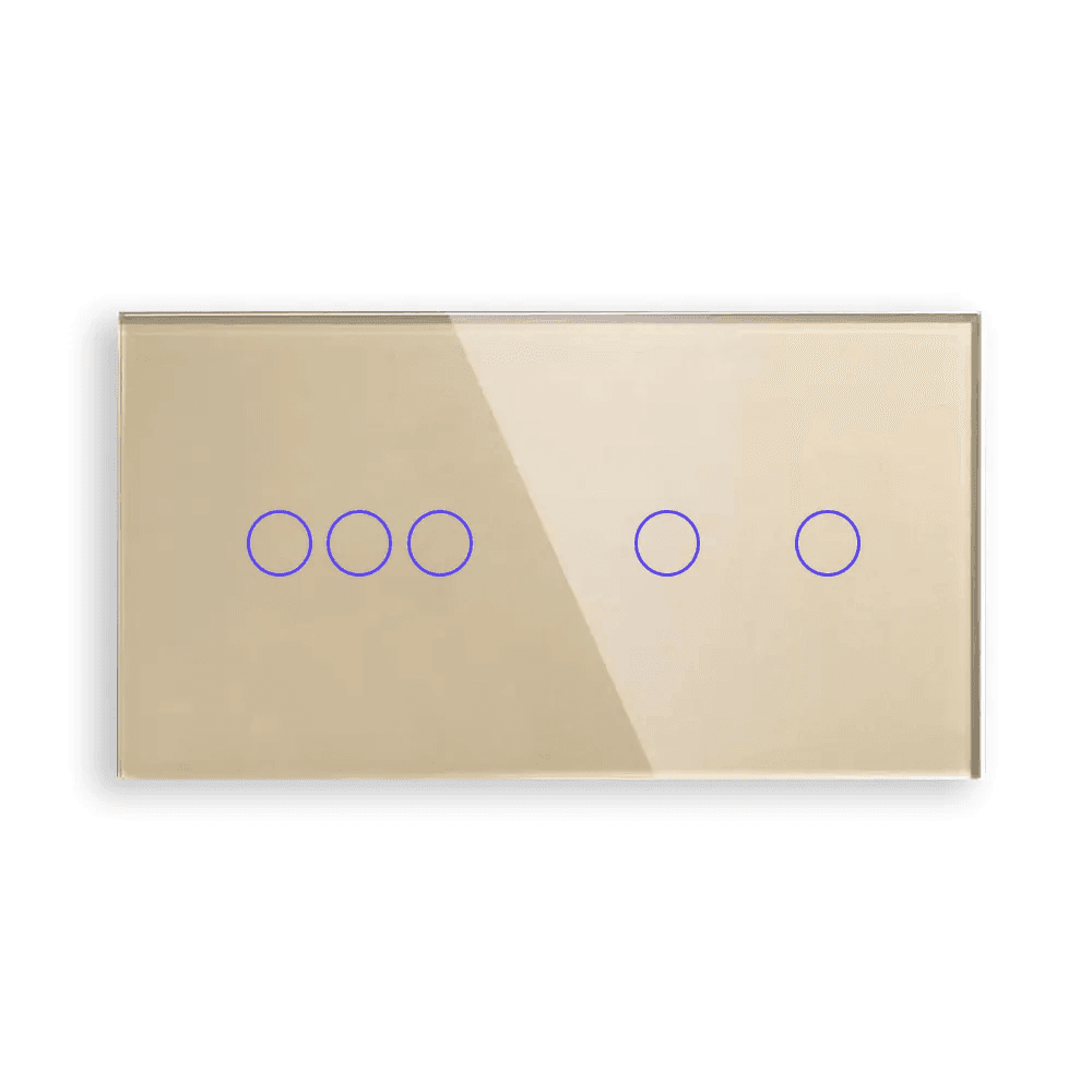 Revolo Touch dvojitý sklenený panel C3/C2-005 - Zlatý 1