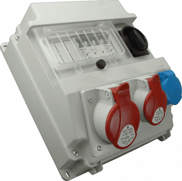 Rozvodnica 7M 16A+32A/400V/5P+1x250V FA vyp. istená IP54 - ROS 7/I-03 (SEZ DK) 1