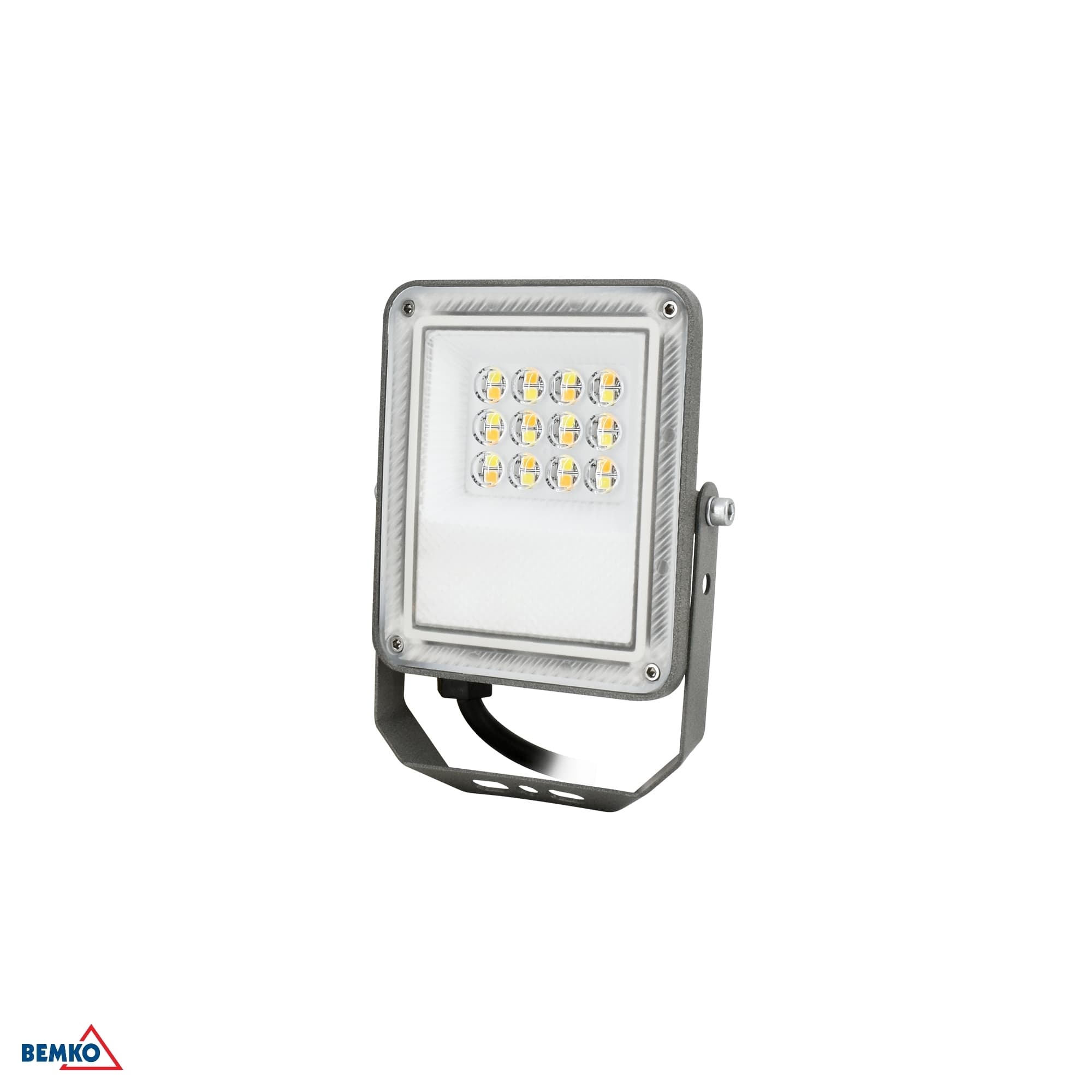 LED reflektor PRAJNA 10 W, 3000–4000–6500 K, IP65, sivý (Bemko) 1