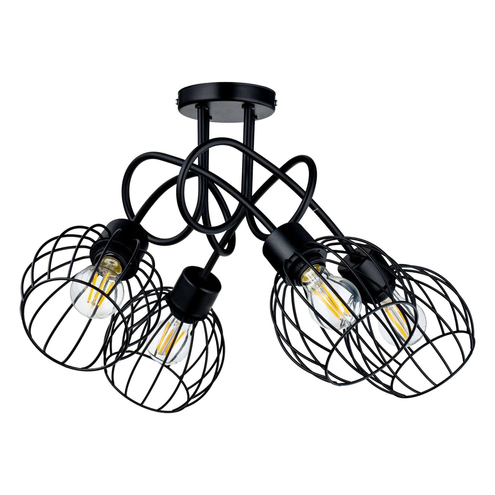 Stropné svietidlo MARBELLA, AD-LD-6352BE27M, 4x60W, E27, čierna (ORNO) 1