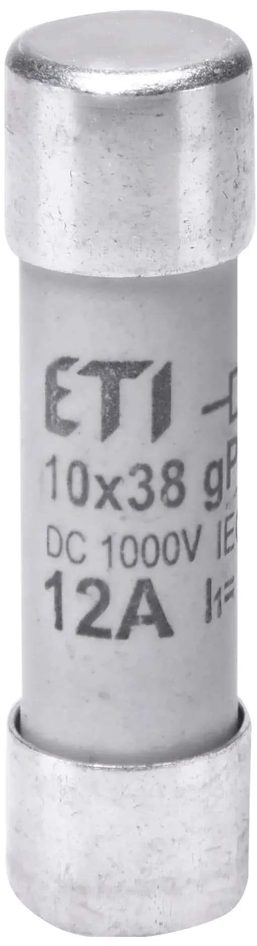 Valcová poistka špeciálna CH10x38 12A gPV 1000V DC 10kA (ETI) 1