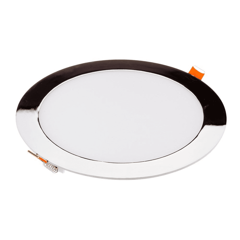Mini LED panel okrúhly Slim zapustený 24W, 3000K, 2000lm, chróm VT-2407CH (V-TAC) 1