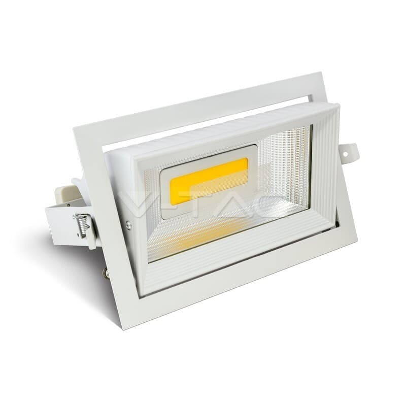 Svietidlo LED 30W, 6400K, 2450lm, IP20, 99°, Al-biela, BOp-Z, 235x146, VT-2930 (V-TAC) 1