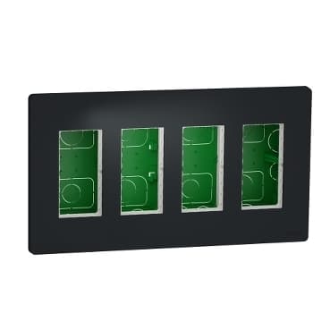 Unica System+ - Centrálna jednotka 4x4 modulov zapustená, Antracit 1
