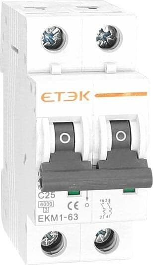 Istič 2-pólový C/20A 6kA DC Rada:EKM1-63DC (ETEK) 1