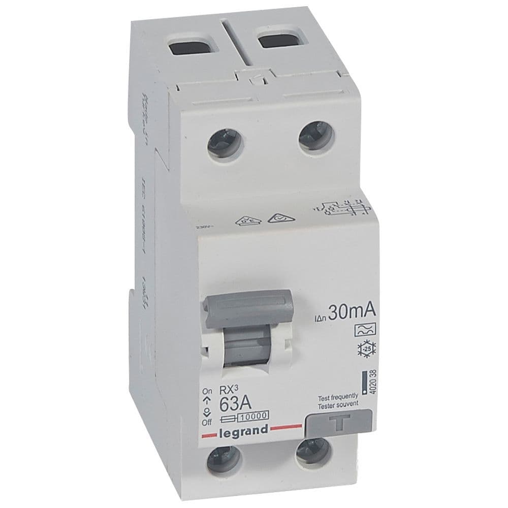 Prúdový chránič RX3 2P 63A 30MA A 1