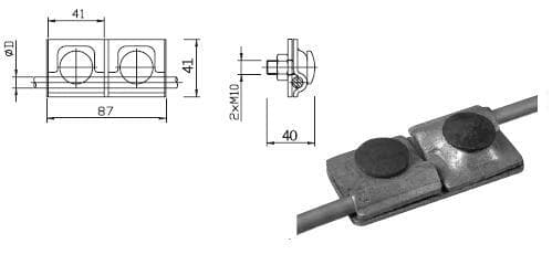 Svorka skúšobná plechová veľká D=8-10mm, Fe-Zn (SZ) (ZIN) 1