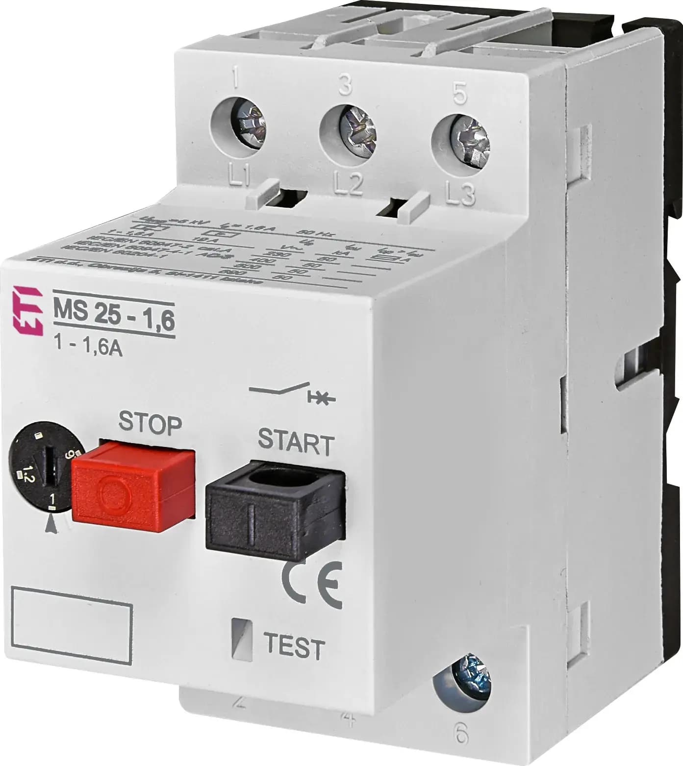 Spúštač motorový 3p MS25 1,0-1,6A 50kA (ETI) 1