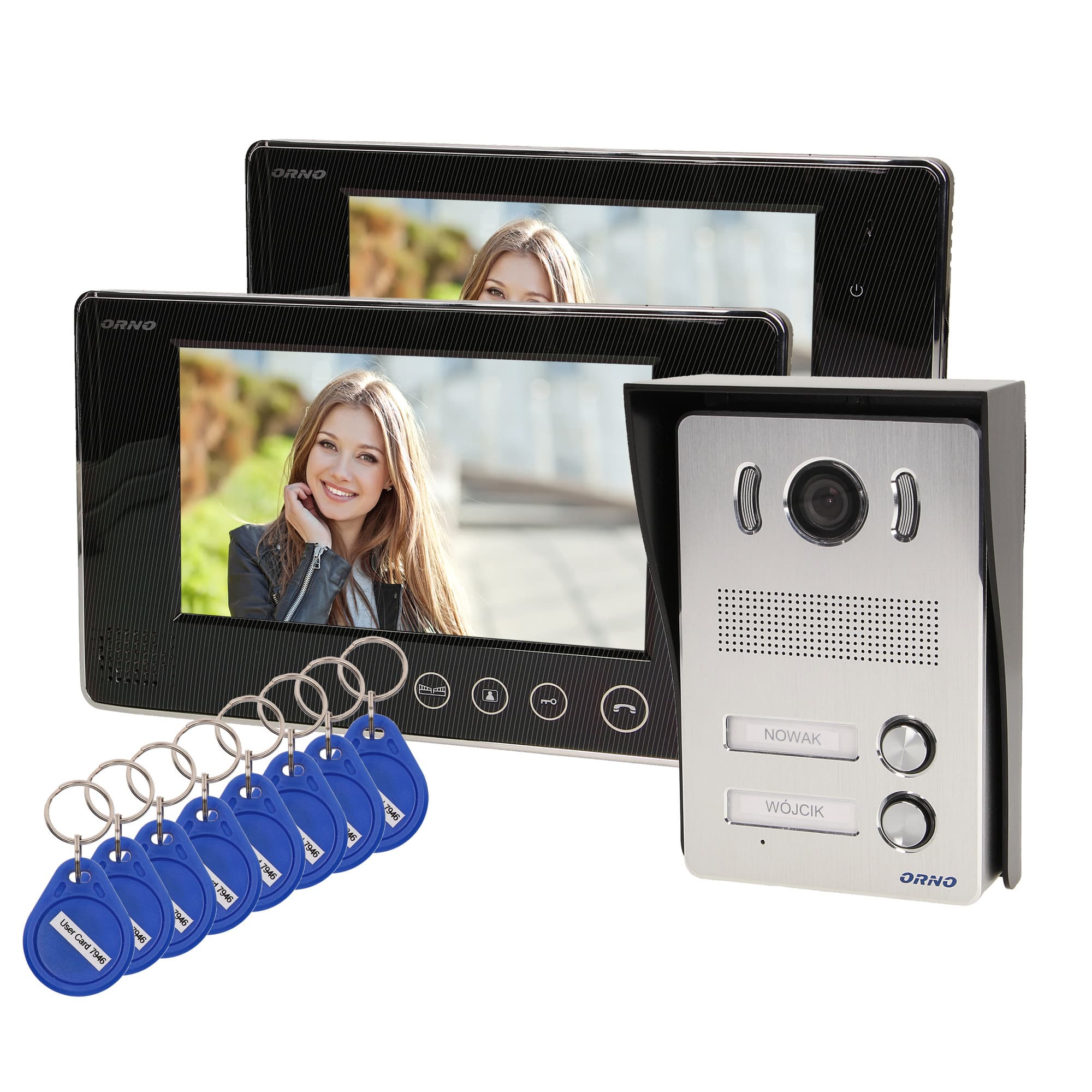 Two family videodoorphone ARX MULTI N, 7" 1