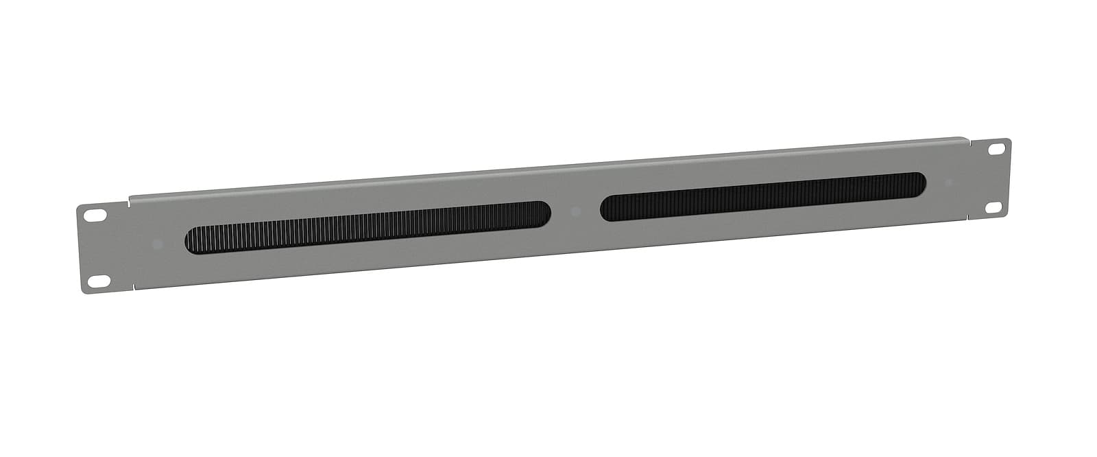Průchozí panel s kartáči 1U, RAL 7035 PRP-1U-G 1