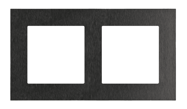 Rámček 2-násobný Nature čierna/inox SIMON55 (Simon) 1