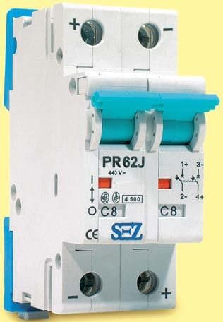 DC Istič 2-pólový C/25A 10kA DC Rada:PR6xJ (SEZ Krompachy) 1