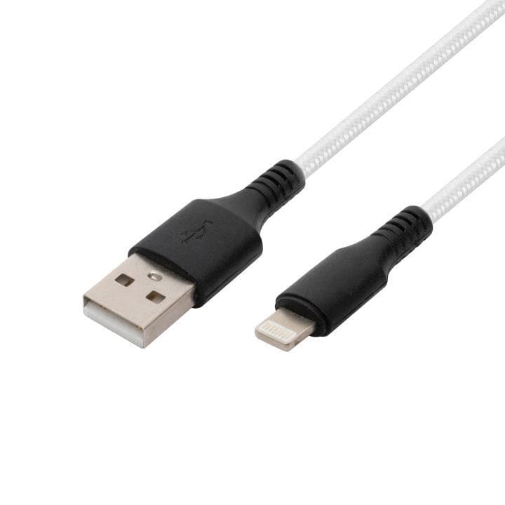 USB A - Apple Lightning nabíjací kábel, 2.1 A, 1 m, biely 1