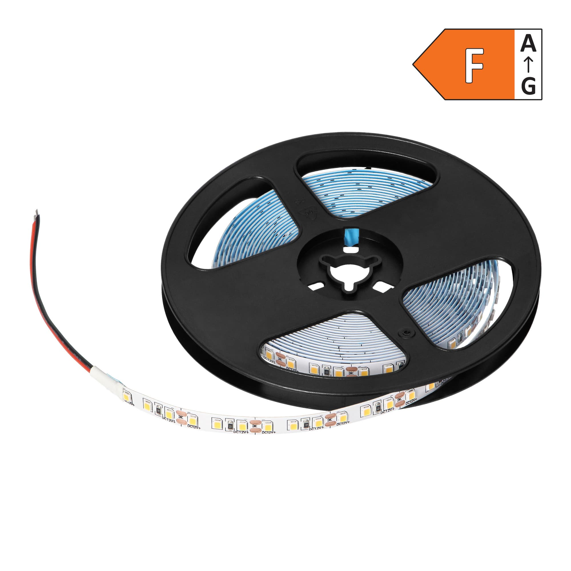 LED strip 12V, 2835, 120L/m, 9.6W/m, IP20, 4000K, 5m 1