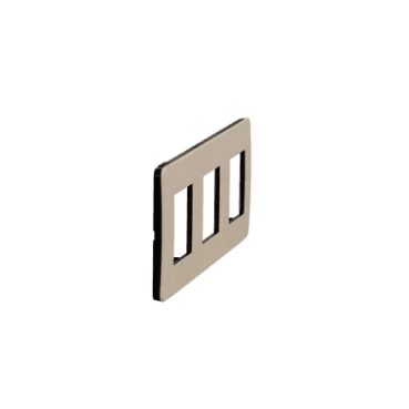 Unica Studio Color - Krycí rámček trojnásobný, Taupe/Čierny 1