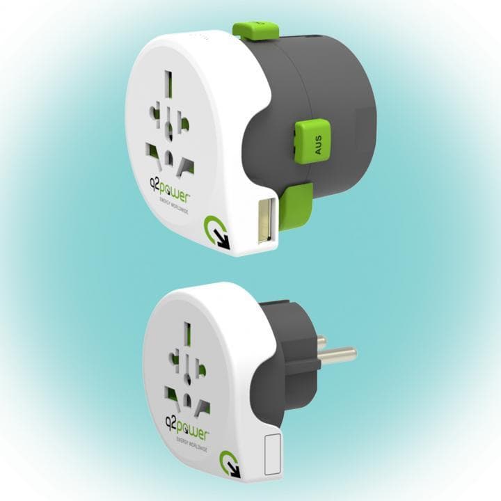 Q2 power Cestovný adaptér "Qdapter 360 USB" 1
