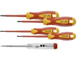 Skrutkovače 5 ks 1000V ocel S2 s testerom , sada, Hogert Technik (HOGERT) 1