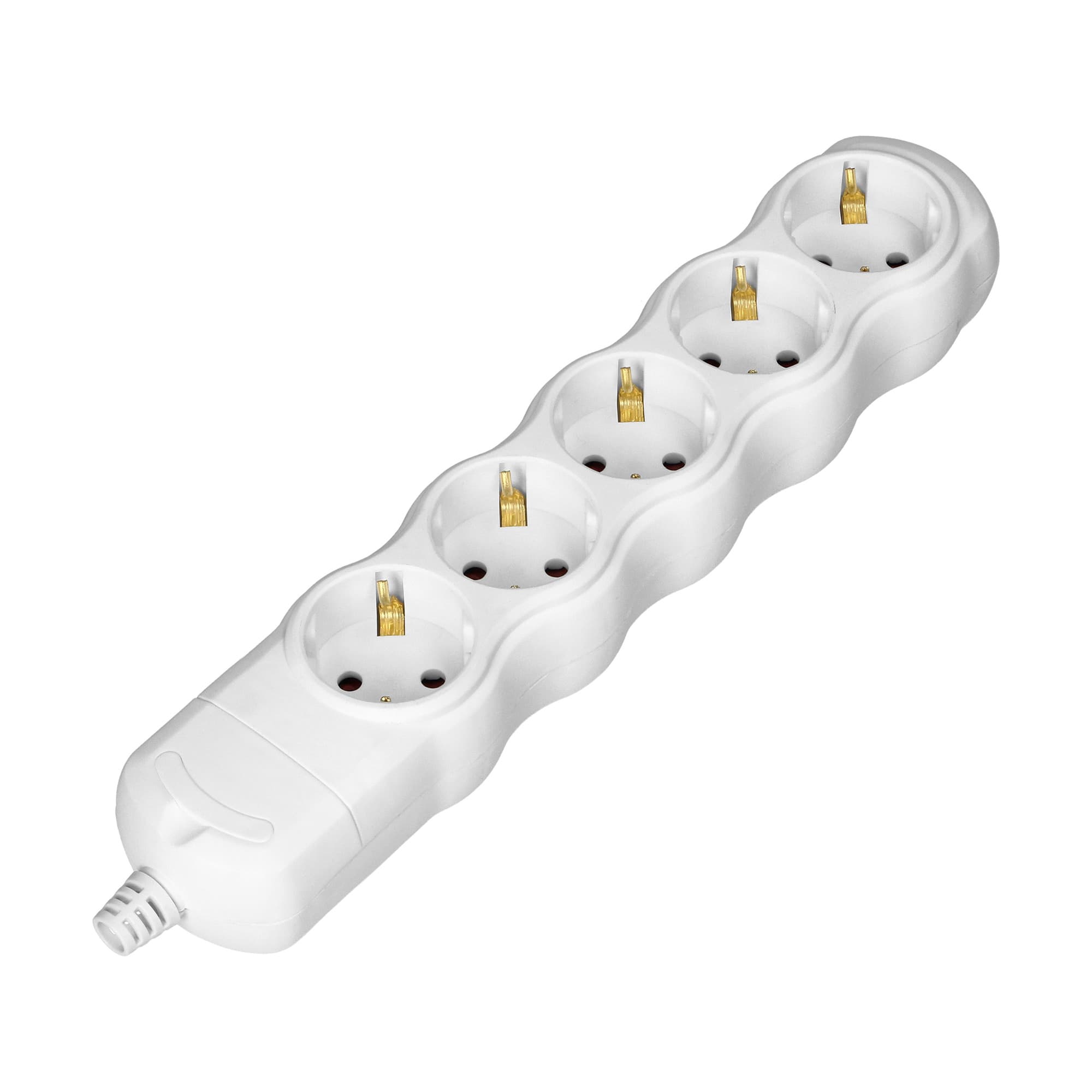 Socket splitter 5x2P+E (Schuko), white 1