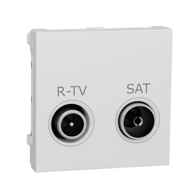 Unica - Zásuvka TV-R/SAT koncová 5,5 dB, 2M, Biela 1