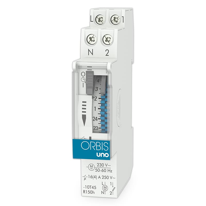 Denné mechanické spínacie hodiny, 12V, 16A, 1x NO 1