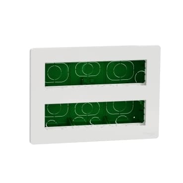 Unica System+ - Centrálna jednotka 2x8 modulov zapustená, Biela Antibakteriálna 1