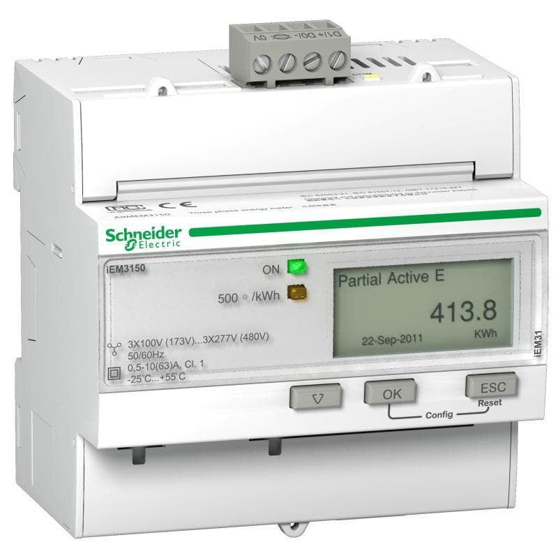 Elektromer trojfázový 63A, digitálny MODBUS(Schneider) 1