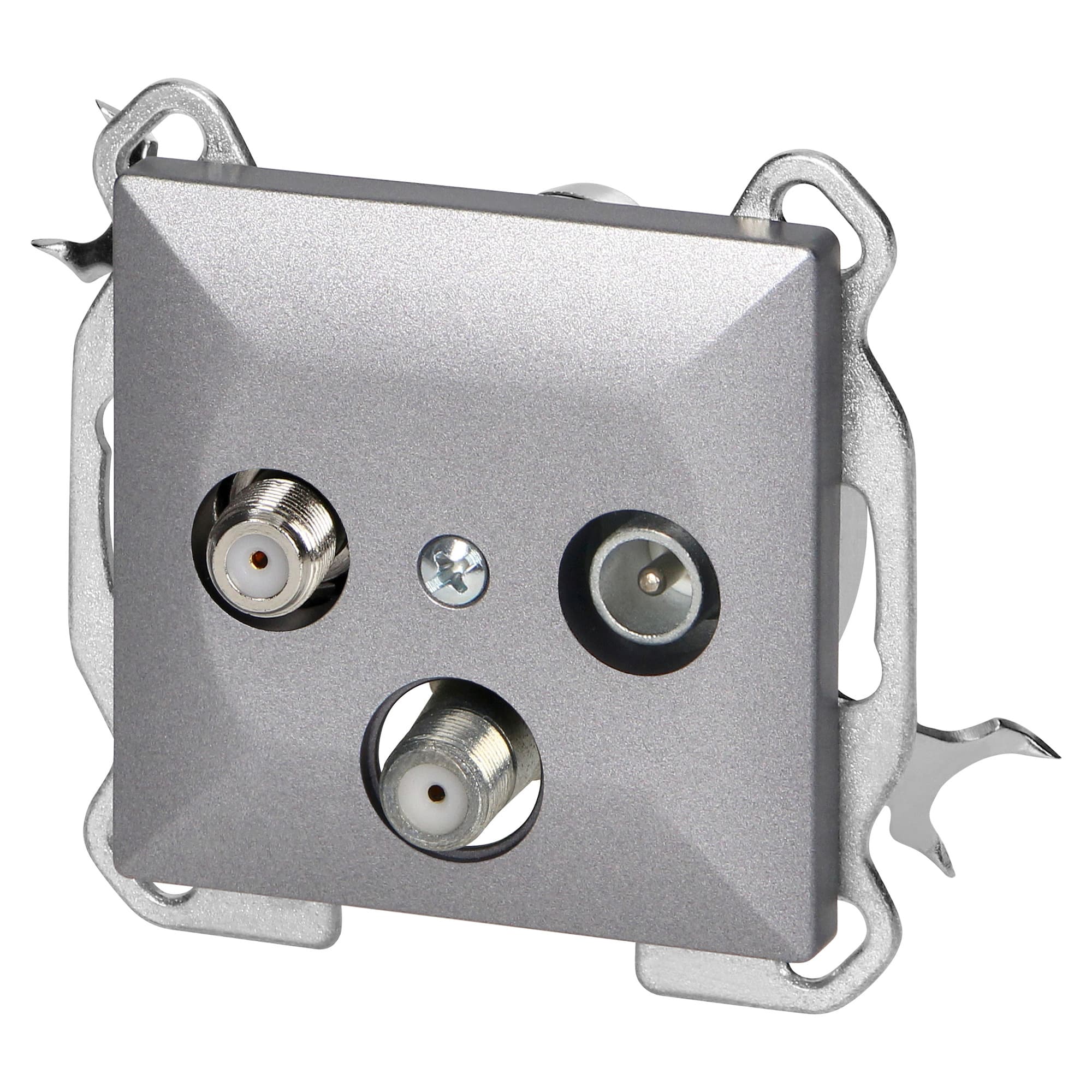 RTV/SAT satellite socket 3db Pearl, GAPS-2P, anthracite 1