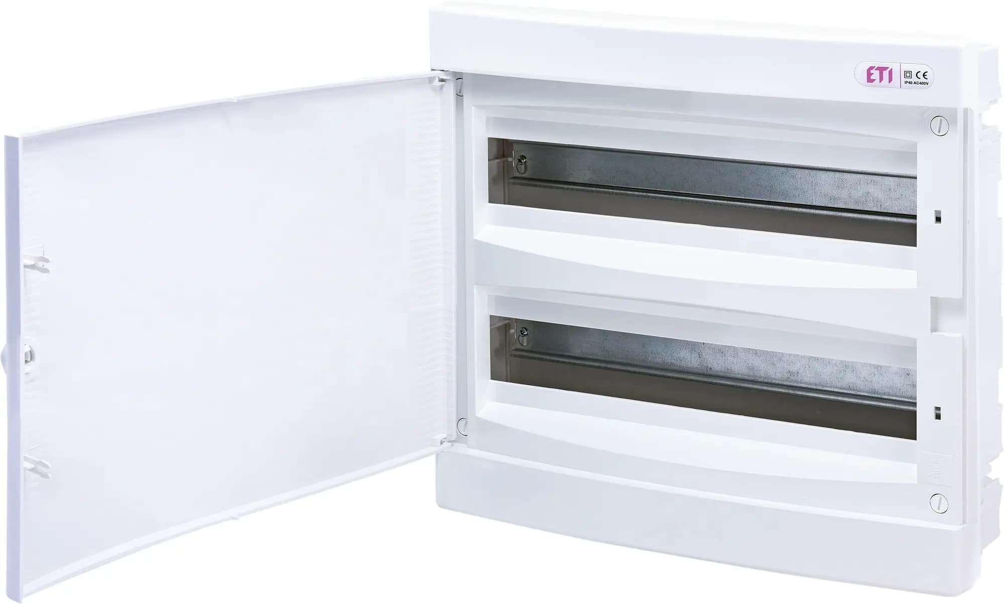 Rozvádzač zapustený bytový 36M IP40 dvierka biela 336x373x68mm ECM 2x18PO (ETI) 1