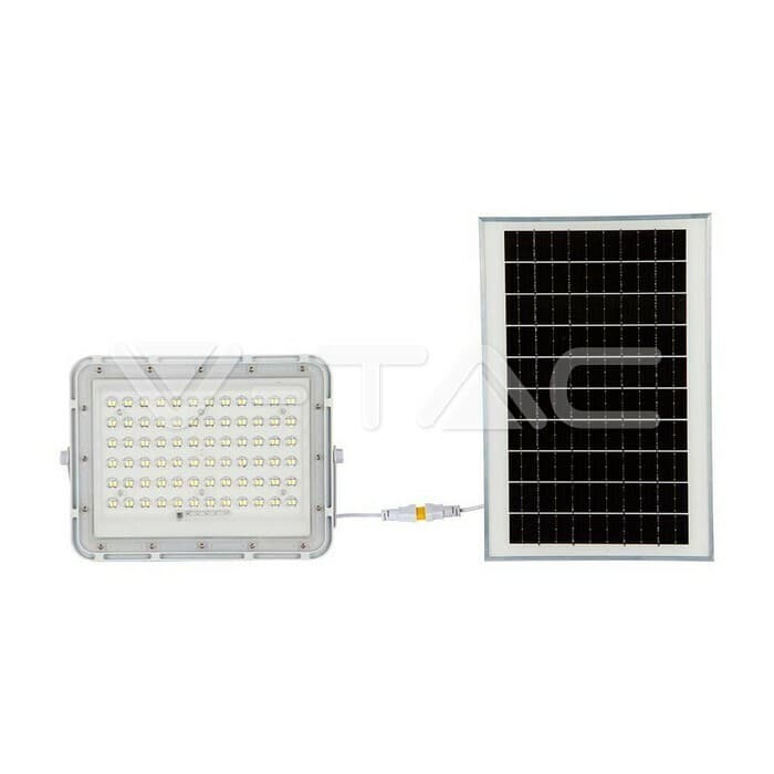 Reflektor LED solárny 15W, 4000K, 1200lm, komplet sada s panelom, VT-120W (V-TAC) 1