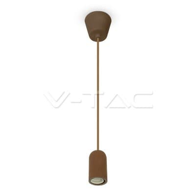 Závesné jednoduché svietidlo Cocrete E27 hnedé VT-7668 (V-TAC) 1