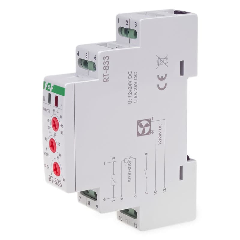 Termostat do rozvodných skríň,12/24 V DC 1