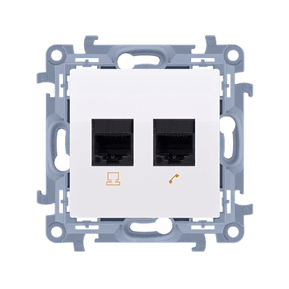 Zásuvka tel/dát. RJ12/RJ45 Cat.5e biela SIMON10 (simon) 1